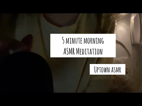 ASMR Style 5 Minute Morning Meditation | positive affirmations, soft spoken, mic brushing w fingers
