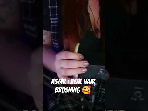 ASMR hair brushing ✨ #asmr #asmrsounds #hairbrushing