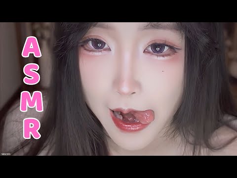ASMR Close-up Cute Girl Blowing into Ear Relax