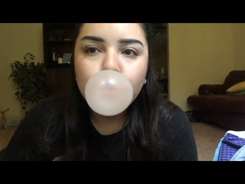 ASMR** GUM CHEWING AND BLOWING BIG BUBBLES ❣️