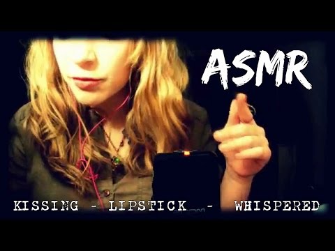 ☾✯ASMR Long Kiss Goodnight!✯☽Lipstick Application and Mouth Sounds Cont.