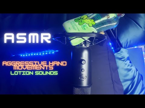 ASMR | Sticky Intense Hand Lotion Sounds | Fast and Aggressive | Relaxing Hand Movements(No Talking)