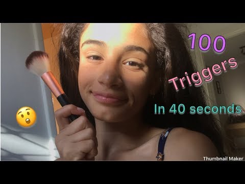 ASMR || 100 Triggers In 40 seconds || New World Record ||
