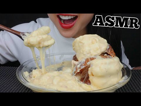 ASMR CREAMY CHEESY RICE CAKE + LOBSTER TAIL (EATING SOUNDS) NO TALKING | SAS-ASMR