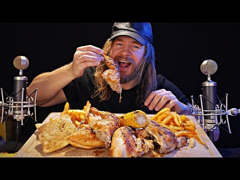 [ASMR] Eating NANDOS FULL Chicken Platter Feast! (For Sleep)