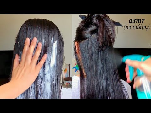 ASMR This Hair Mask Treatment Will SPRITZ, BRUSH + HAIR PULL YOU TO SLEEP!! (No Talking) 💆🏻😴