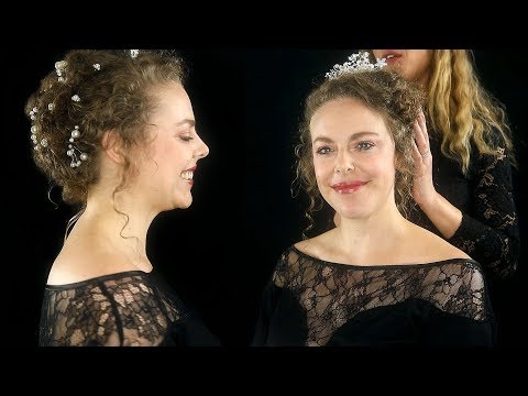 ASMR Professional Hair Styling & Pampering with Whispers ♥ Natural Curly Hair Up Do Sleep Relaxation