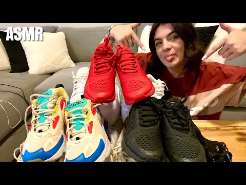 ASMR | shoe collection, tapping and scratching, leather and cloth sounds | ASMRbyJ