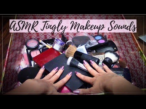 ASMR 💄 Tingly Makeup Sounds 💄  (Nail Tapping, Crinkly Sounds, Soft Spoken)