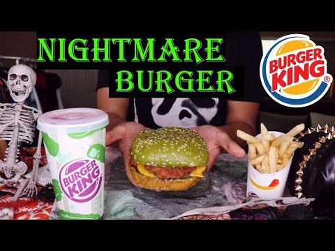 [ASMR] NEW Nightmare Burger! (Burger King Eating Sounds)
