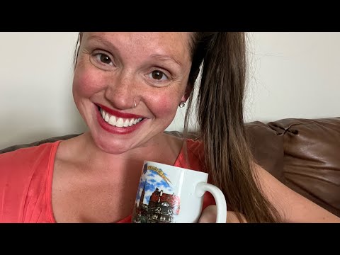 ASMR - Gum Chewing Whisper - Showing Souvenir Mugs from my Travels!