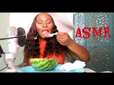 Found The Sweetest Watermelon ASMR Eating Sounds  Very Intense