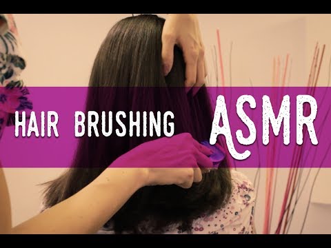 ASMR eng - Relaxing Hair Brushing and Gentle Scalp Massage (Whispering Ear to Ear)