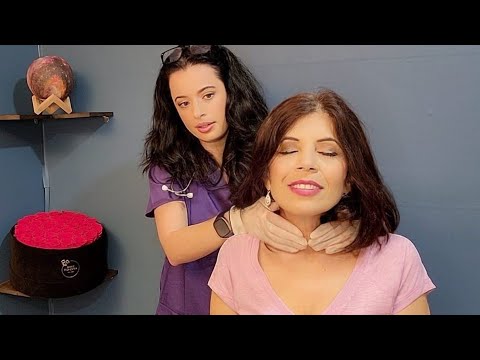 ASMR Real Person Thyroid Exam & Massage: Full Body, Head to Toe Soft Spoken Medical Roleplay