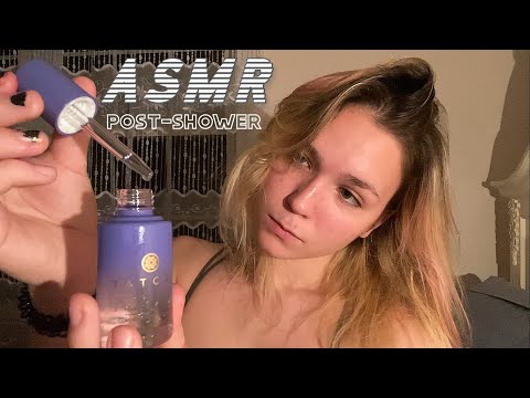 ASMR Relaxing Post-Shower Healing Session *incense, crystals, oils, hair brushing, whispers*