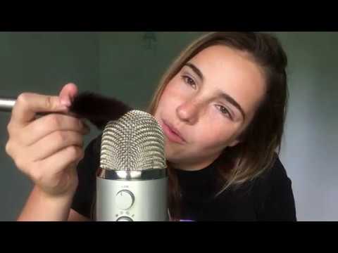 ASMR Microphone Brushing With Positive Affirmations | Various Brushes | Mouth Sounds | Trigger Words