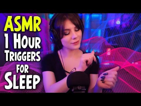 ASMR 1 Hour Triggers for Sleep 😴 Hand Sounds, Ear Massage, Scratching, Tuning Fork, Slime