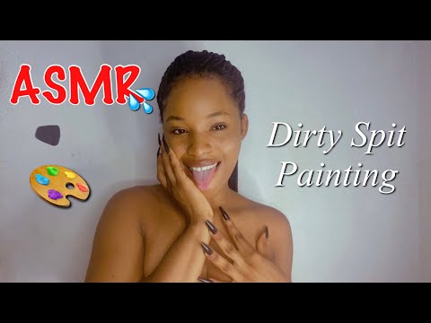 ASMR Dirty Spit Painting | Finger Licking | Wet Mouth Sounds
