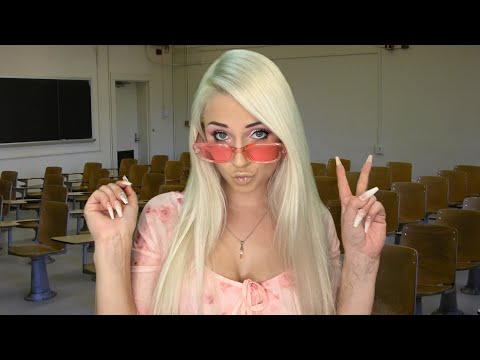 ASMR Popular Y2K Girl Does Your Makeup in Class and Gossips (2000's Roleplay)