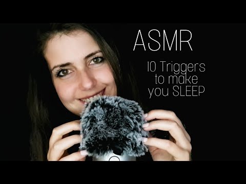 ASMR 10 TRIGGERS to make u SLEEP with long nails | tapping, scratching, whispering (german/deutsch)