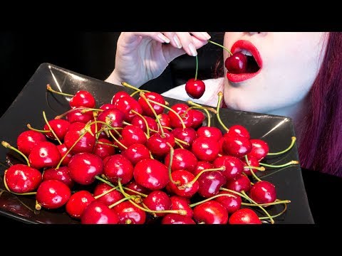 ASMR: Popping Fresh & Juicy Sour Cherries | Soft Crunch 🍒 ~ Relaxing Eating Sounds [No Talking|V] 😻