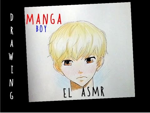 Drawing MANGA boy with EL!♥ whispering ASMR (ita)