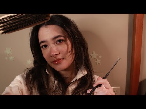 ASMR Styling and Cutting Your Hair (full of different tingles!)
