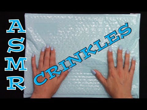 ASMR: Crinkling a Blue Bubble Mailer (No Talking)