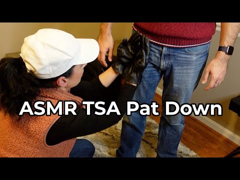 ASMR TSA Pat Down & Bag Check On A Real Person [Soft Spoken Real Person Roleplay]