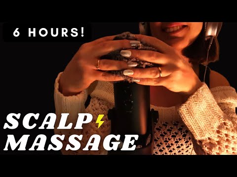 ASMR - 6 HOURS FAST AGGRESSIVE SCRATCHING MASSAGE | FLUFFY Mic Cover | INTENSE Sounds | No talking