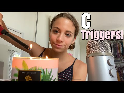 ASMR “C” triggers! ~candle, clicking click, crinkles, etc!