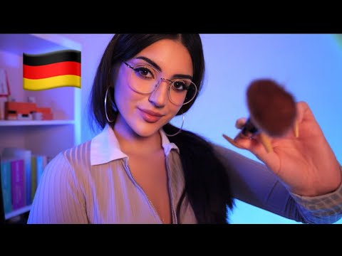 ASMR in German to Help You Sleep (SUB) Face Brushing, Whispering, Positive Affirmations