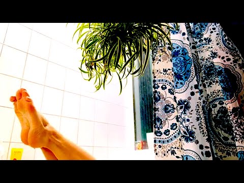 ASMR feet bathtime  morning chit chat with you