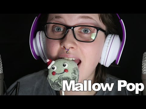 ASMR Brussel Sprout Christmas Mallow Lollipop [Marshmallow Eating Sounds] | Eating Christmas