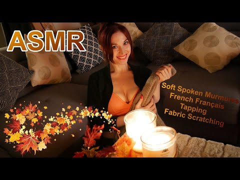 ASMR AUTOMNE RECONFORTANT /FALL/ WARM/ FABRIC SCRATCHING / TAPPING / SOFT SPOKEN [français / french]