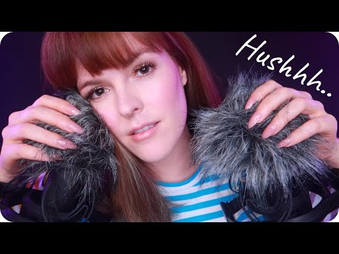 ASMR 'It's Okay', 'Hushhhh', 'Relax' + Fluffy Mics & Face Touching to Soothe You ♡