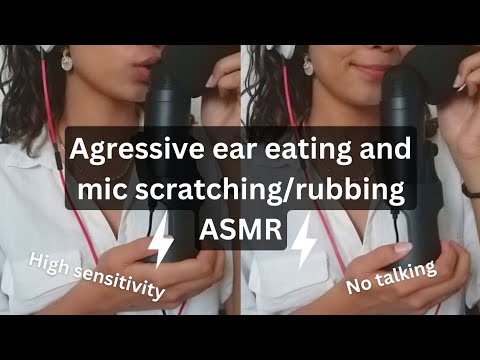AGGRESSIVE ear eating & mic scratching/rubbing ASMR