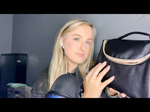 ASMR tapping on my makeup collection | whispering, tapping, some scratching & liquid sounds, tingles