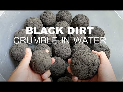 ASMR : 🤤Black Dirt Balls Crumble in Water #208