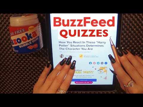 ASMR Gum Chewing Taking BuzzFeed Quizzes | Whispered