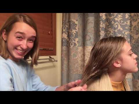 ASMR- Shampooing my friends hair