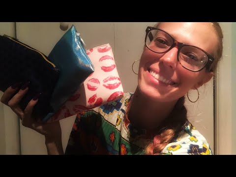 ASMR unboxing three Ipsy bags (whisper, zipper, tapping)