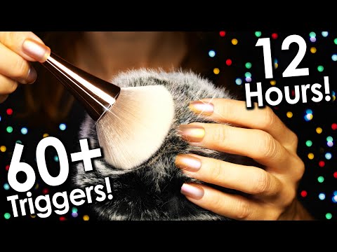 ASMR 12 Hours ULTIMATE 60 Triggers Collection 😴 SLEEP & RELAX - 4k (No Talking)