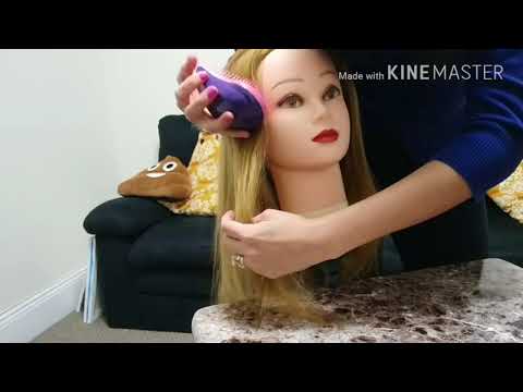 Asmr request: Brushing doll's hair & foamy hair wash
