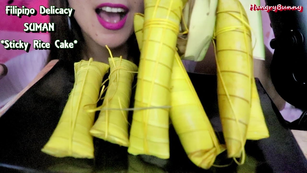 ASMR Sticky Rice Cake Suman Eating Sounds No Talking