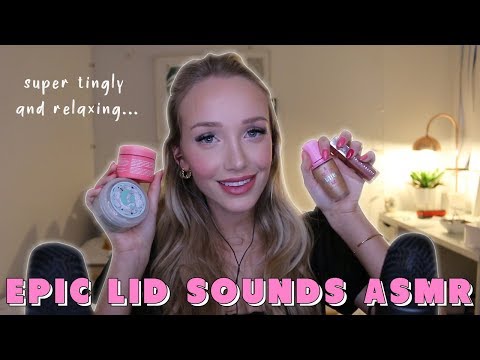 The Ultimate Tingly Lid Sounds ASMR ✨ with lipgloss, whispers and soft speaking...