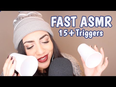 [ASMR] Fast and Aggressive Tapping and Scratching & more | 15+ tingly Triggers  (No Talking)