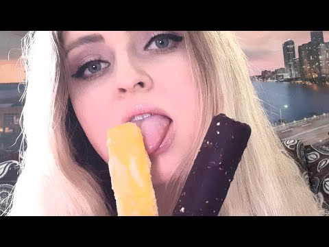 Asmr|#twopopsicleatatime #popsicle #eatingpopsicle |  asmr eating sounds,  mouth sounds,two popsicle