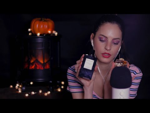 ASMR Mini Perfume Haul for colder weather (men&women) | Whispering, Glass tapping, Scratching