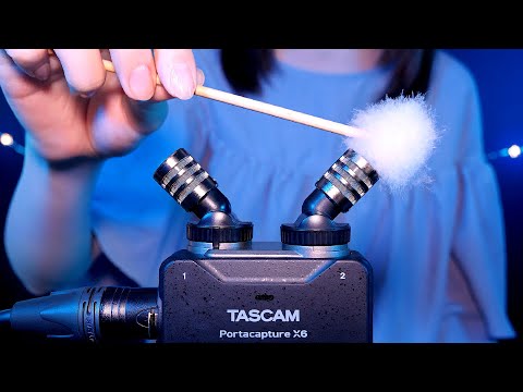 ASMR あなたの耳をふわふわふー #3 梵天、吐息、オノマトペ / TASCAM Portacapture X6 / 囁き声